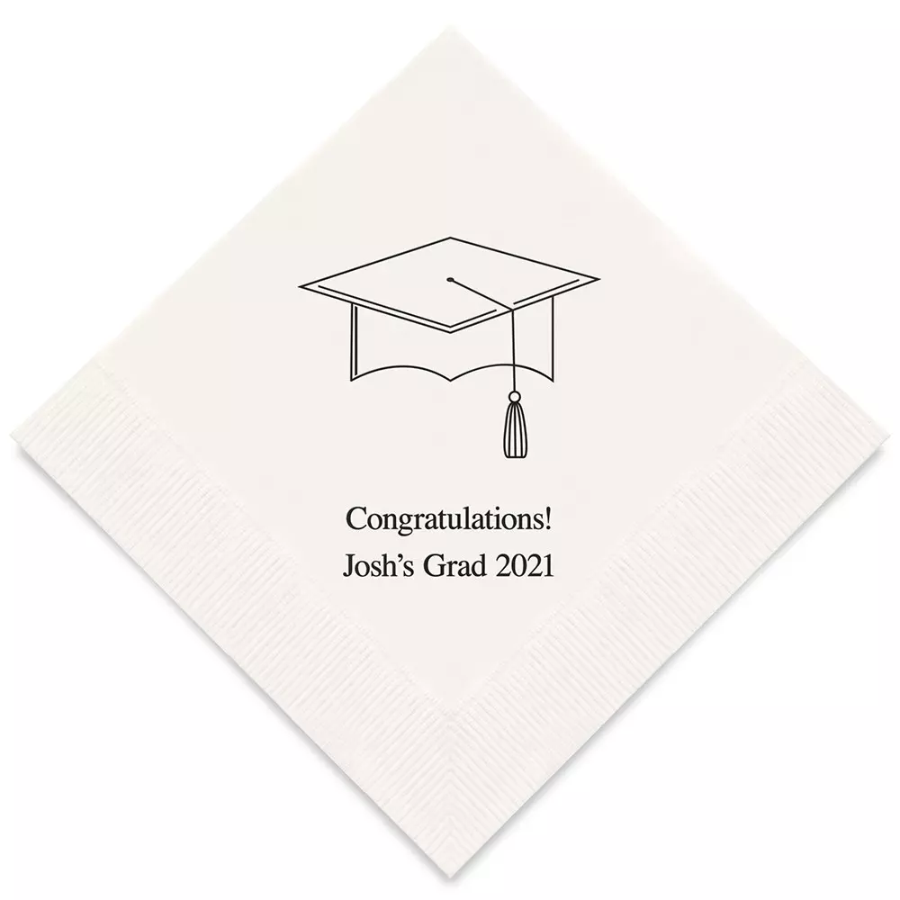 PERSONALIZED FOIL PRINTED PAPER NAPKINS - Graduation (50/pkg) - AyaZay Wedding Shoppe