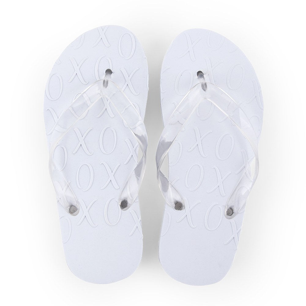 BEST DAY EVER WEDDING FLIP FLOPS - IVORY WHITE