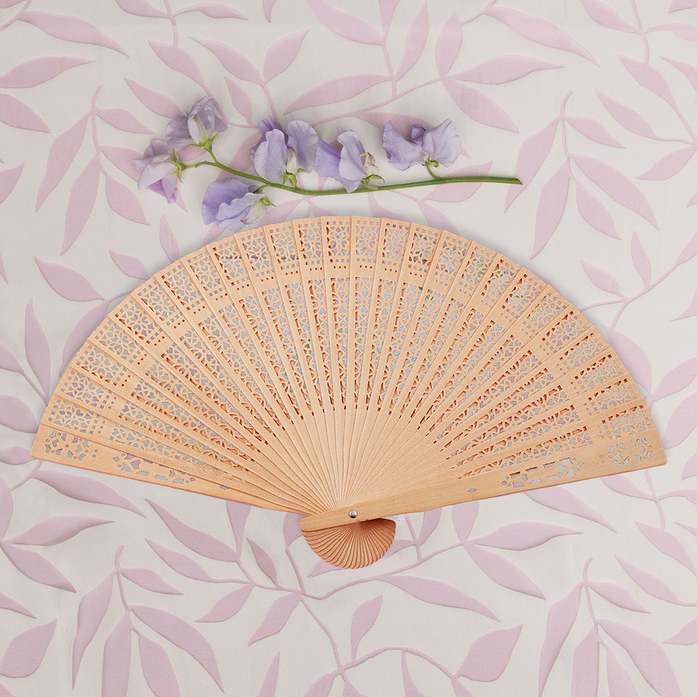 SANDALWOOD FOLDING HAND FAN
