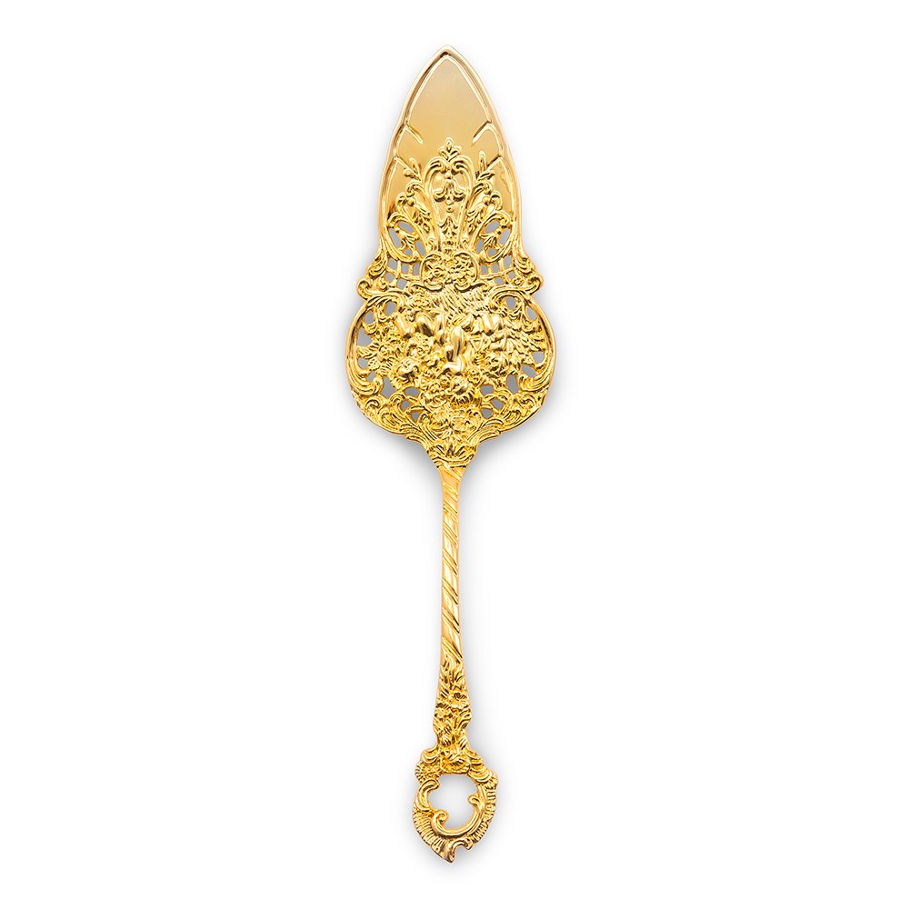SMALL GOLD CAKE OR PIE SERVER - AyaZay Wedding Shoppe