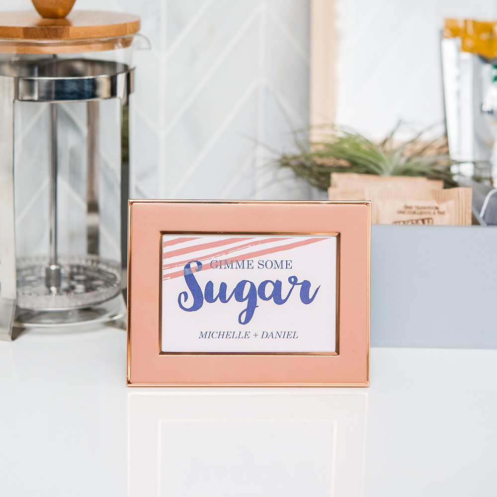 SMALL EASEL BACK PHOTO FRAME - ROSE GOLD - AyaZay Wedding Shoppe