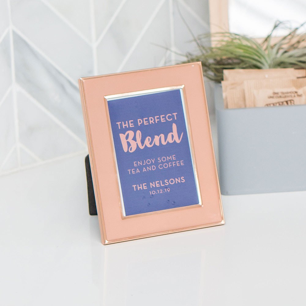 SMALL EASEL BACK PHOTO FRAME - ROSE GOLD - AyaZay Wedding Shoppe