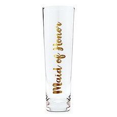STEMLESS TOASTING CHAMPAGNE FLUTE FOR WEDDING PARTY - MAID OF HONOR - AyaZay Wedding Shoppe