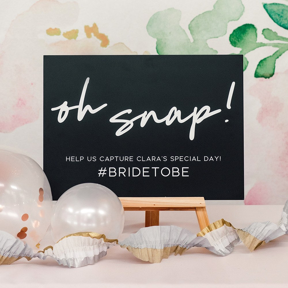 CUSTOM WEDDING CHALKBOARD SIGN - OH SNAP