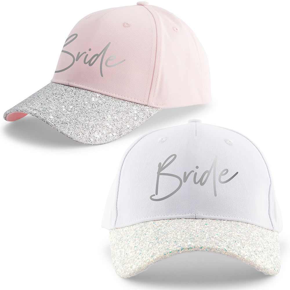 WOMEN'S WEDDING PARTY GLITTER HATS - BRIDE - AyaZay Wedding Shoppe