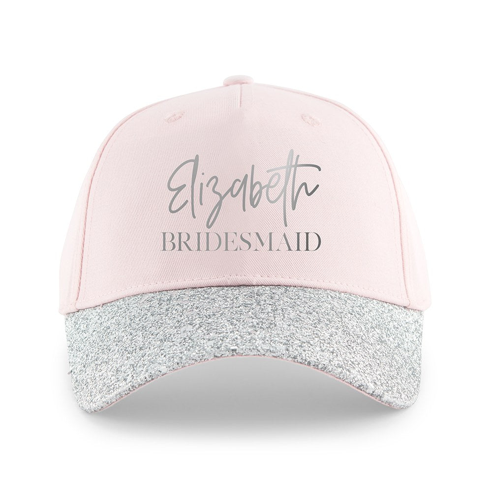 WOMEN'S WEDDING PARTY GLITTER HATS - SCRIPT & BLOCK