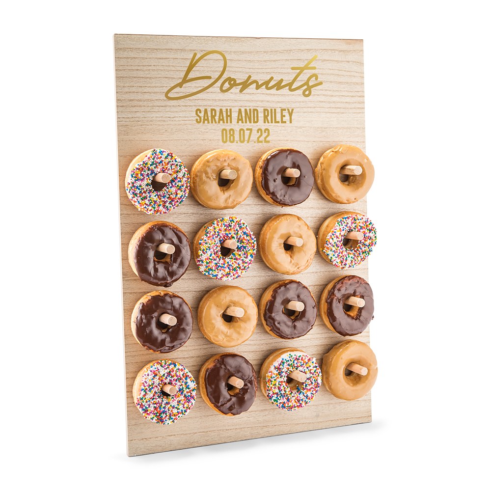 PERSONALIZED WOODEN DONUT WALL DISPLAY - DONUT - AyaZay Wedding Shoppe
