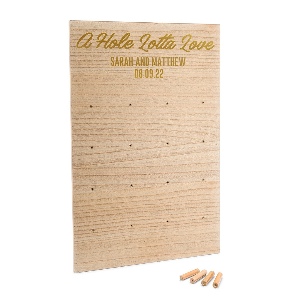 PERSONALIZED WOODEN DONUT WALL DISPLAY - HOLE LOTTA LOVE - AyaZay Wedding Shoppe