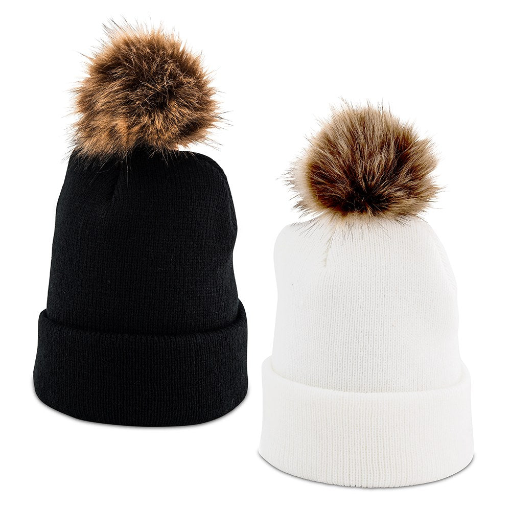 CUSTOM EMBROIDERED BACHELORETTE BEANIE WITH POM POM - AyaZay Wedding Shoppe