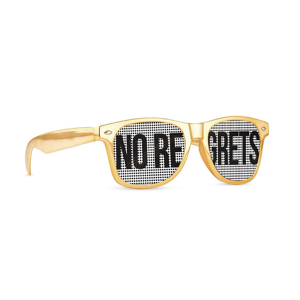 WEDDING PARTY PINHOLE SUNGLASSES - NO REGRETS