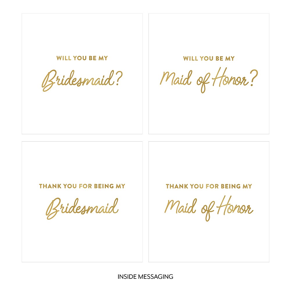 LARGE PERSONALIZED WHITE BRIDAL PARTY GIFT BOX WITH MAGNETIC LID - SCRIPT FONT