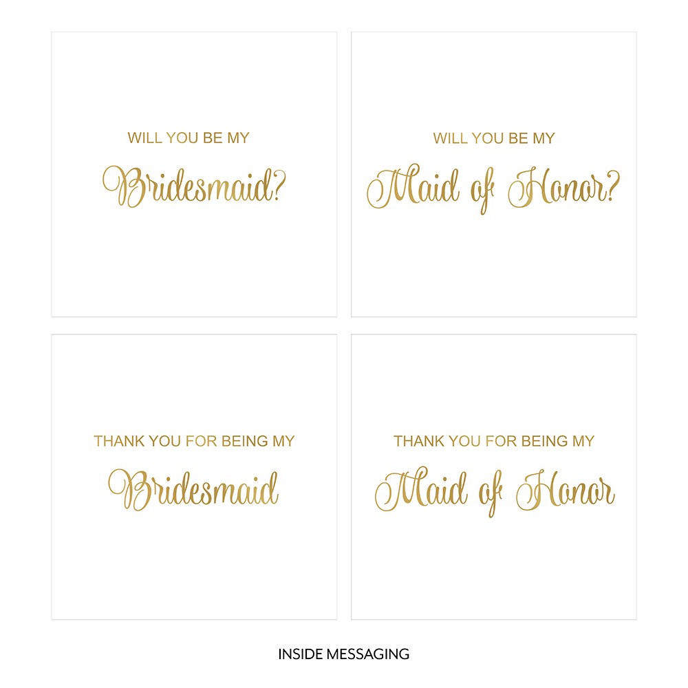 LARGE PERSONALIZED MODERN FLORAL BRIDAL PARTY GIFT BOX WITH MAGNETIC LID - CALLIGRAPHY