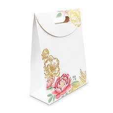 PAPER GIFT BAG WITH HANDLES - MODERN FLORAL - AyaZay Wedding Shoppe