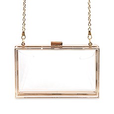 ACRYLIC BOX CLUTCH - CLEAR - AyaZay Wedding Shoppe