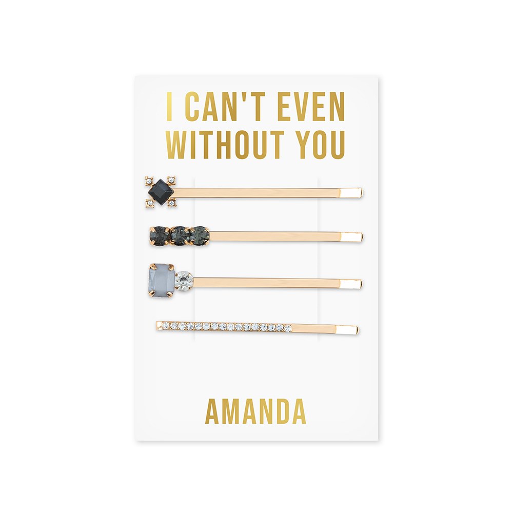 CUSTOM BRIDAL PARTY HAIR CLIPS - CAN'T EVEN WITHOUT YOU - AyaZay Wedding Shoppe
