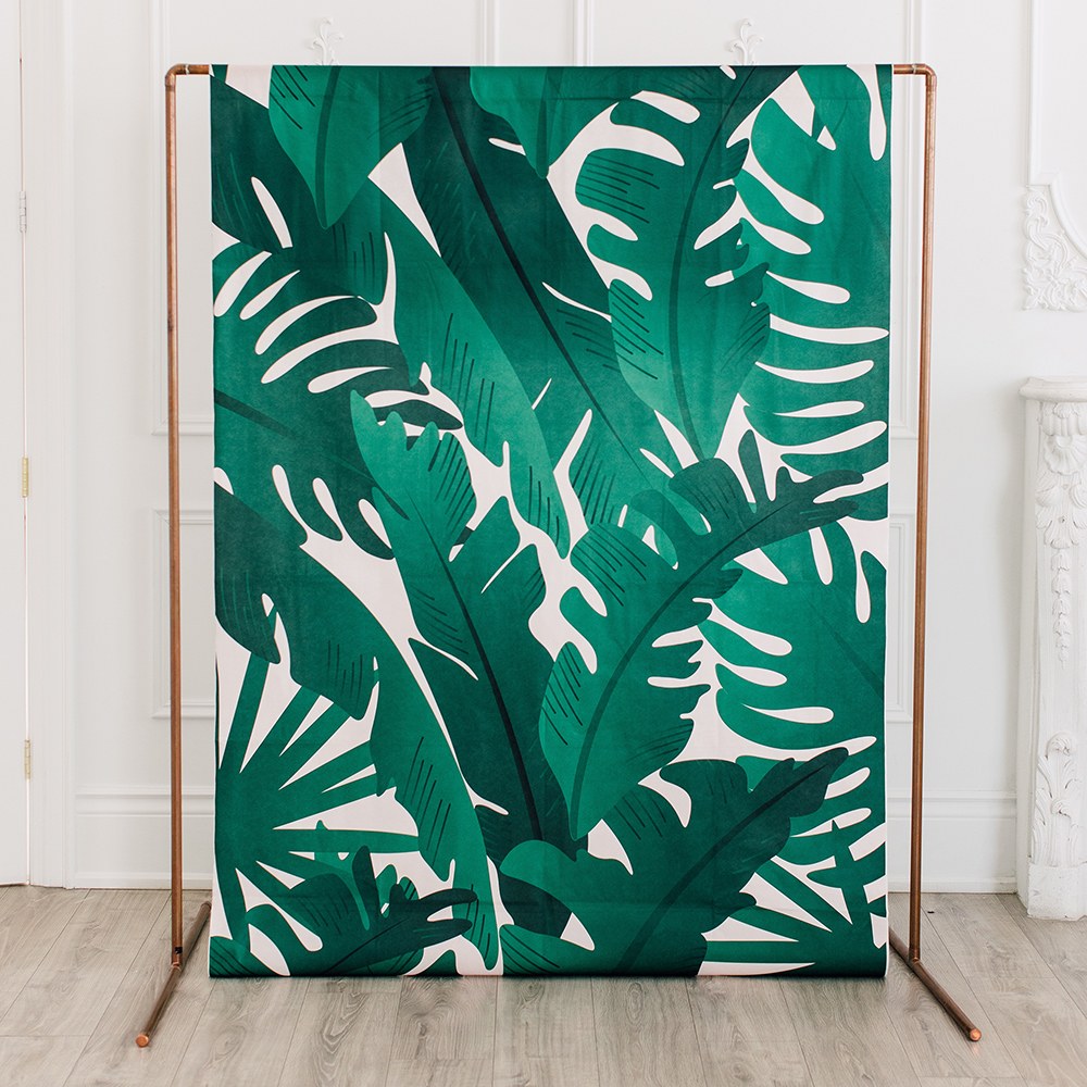 PRINTED PHOTO BACKDROP WEDDING DECORATION - BANANA LEAF - AyaZay Wedding Shoppe