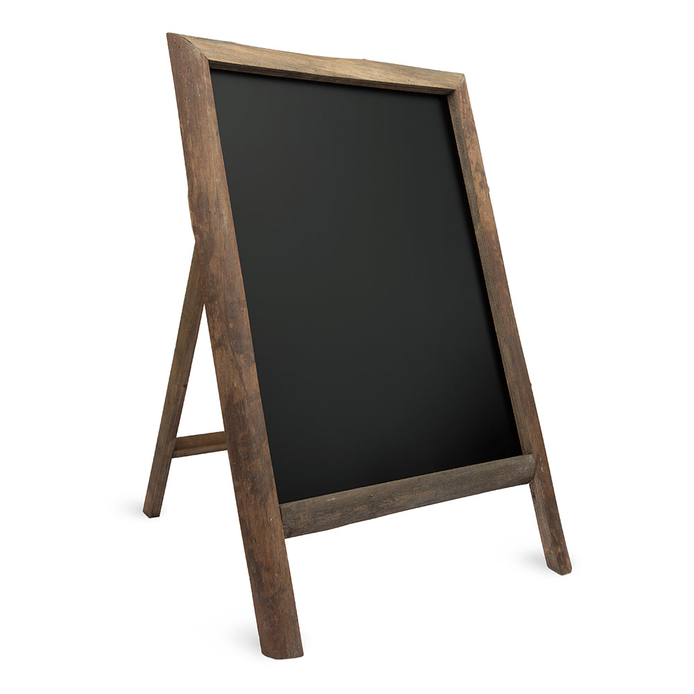 FRAMED RECTANGULAR CHALKBOARD EASEL SIGN - NATURAL WOOD - AyaZay Wedding Shoppe