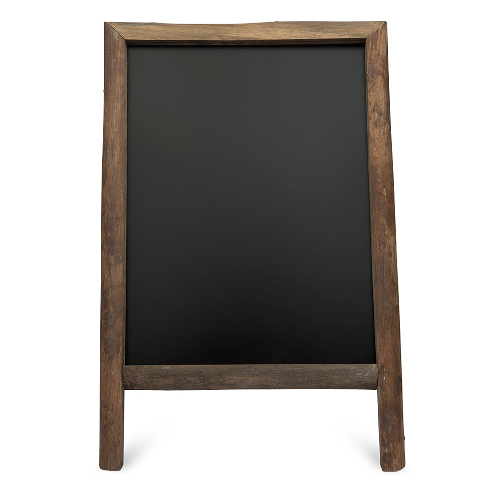 FRAMED RECTANGULAR CHALKBOARD EASEL SIGN - NATURAL WOOD - AyaZay Wedding Shoppe