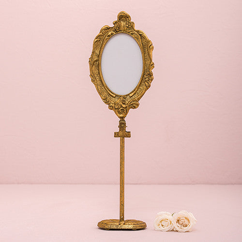 OVAL BAROQUE STANDING FRAME - GOLD - AyaZay Wedding Shoppe