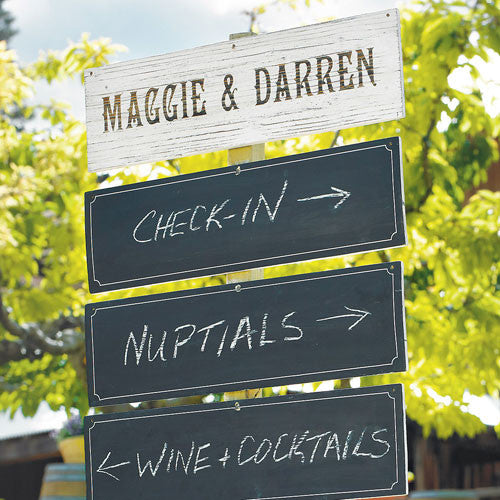 VINTAGE INSPIRED WOODEN MULTI-PURPOSE SIGN BOARDS (2/pkg) - AyaZay Wedding Shoppe