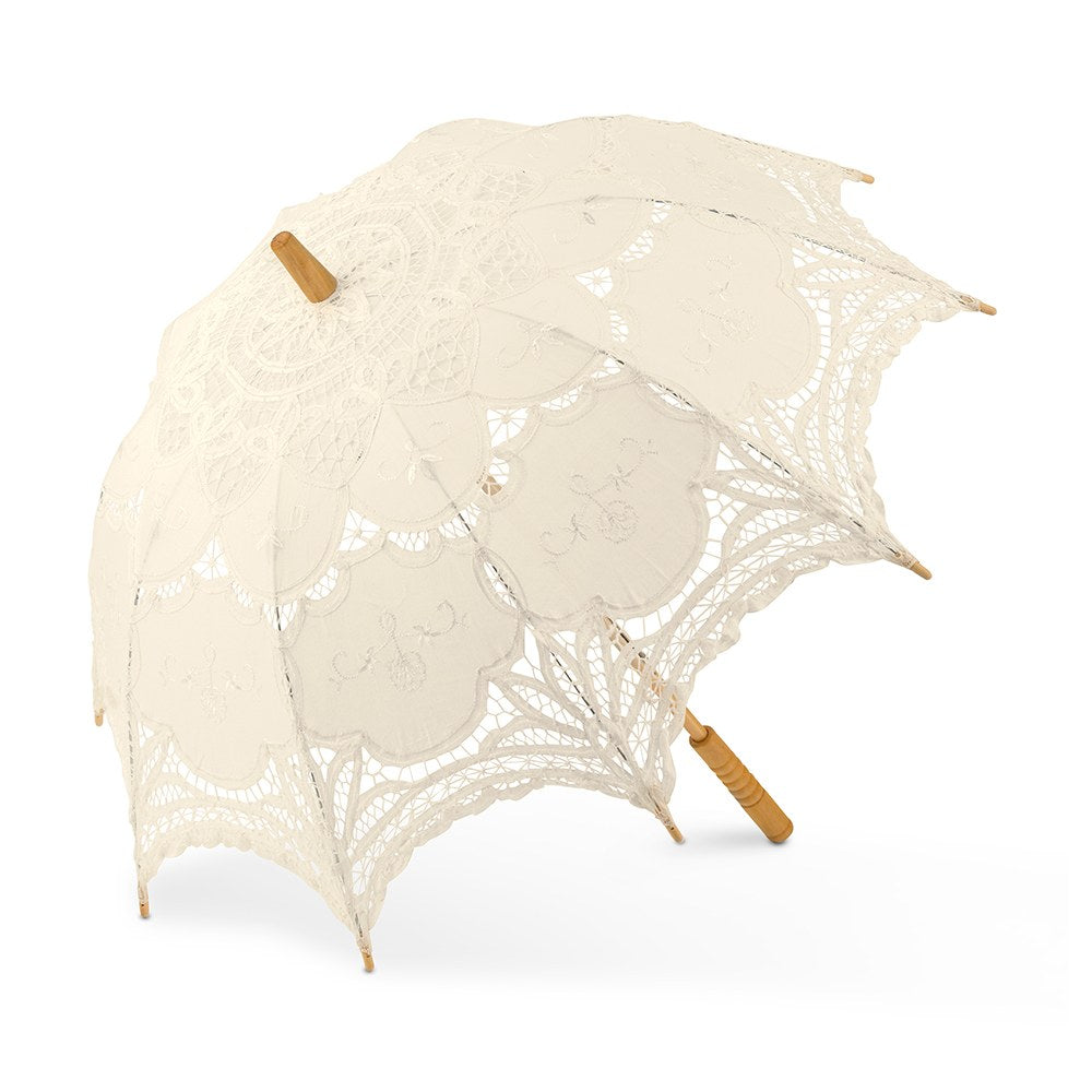ANTIQUED BATTENBURG LACE PARASOL - STANDARD - AyaZay Wedding Shoppe