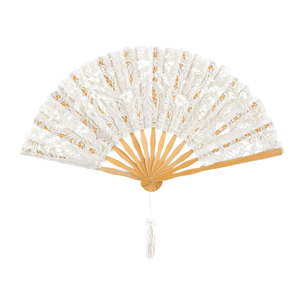 WHITE LACE HAND FAN - AyaZay Wedding Shoppe