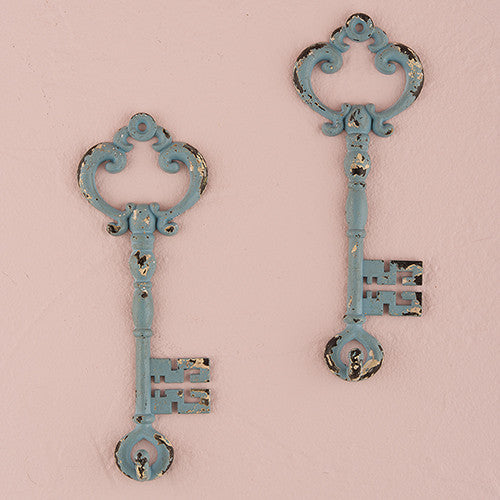 VINTAGE INSPIRED KEY HOOK WITH DISTRESSED FINISH (2/pkg) - AyaZay Wedding Shoppe