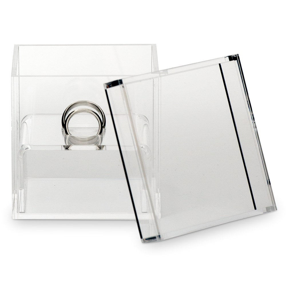 UNIQUE ALTERNATIVE ACRYLIC WEDDING RING BOX - AyaZay Wedding Shoppe