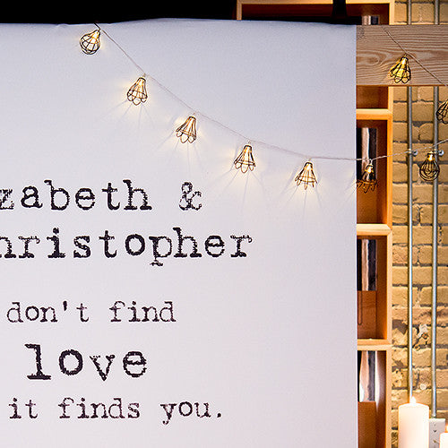 STRING OF LIGHTS WITH LIGHT BULB WIRE CAGE - AyaZay Wedding Shoppe