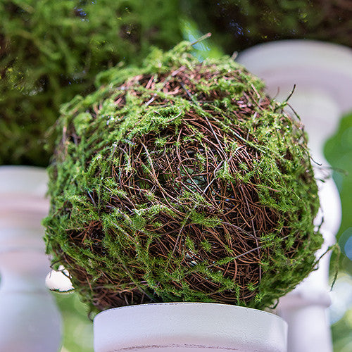 FAUX MOSS AND WICKER POMANDER - AyaZay Wedding Shoppe