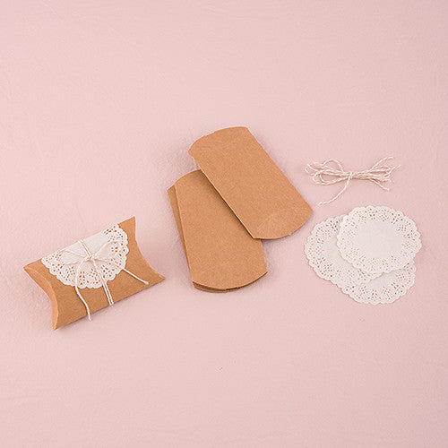 DIY KRAFT PILLOW BOX FAVOR WRAPPING KIT - AyaZay Wedding Shoppe