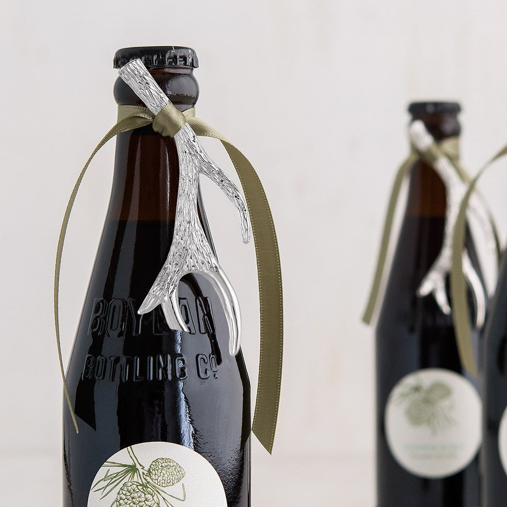 SILVER ANTLER BOTTLE OPENER FAVOUR (6/pkg)