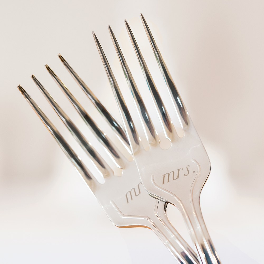 MR & MRS CAKE FORK SET - AyaZay Wedding Shoppe