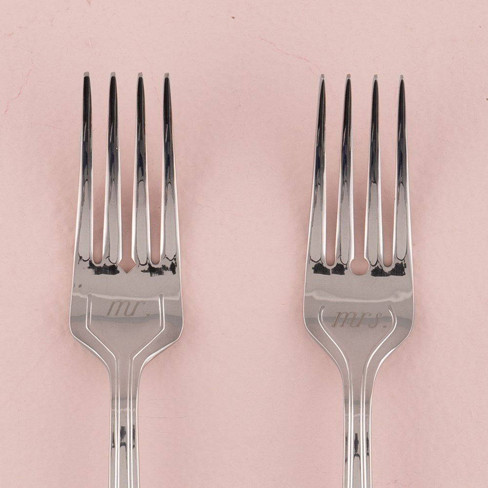 MR & MRS CAKE FORK SET - AyaZay Wedding Shoppe
