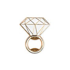 FLAT METAL DIAMOND RING BOTTLE OPENER - GOLD - AyaZay Wedding Shoppe