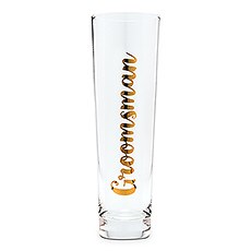 GROOMSMAN CHAMPAGNE FLUTE - METALLIC GOLD - AyaZay Wedding Shoppe