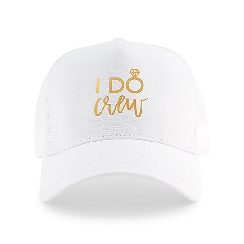 WEDDING PARTY SNAPBACK TRUCKER HATS - I DO CREW - AyaZay Wedding Shoppe