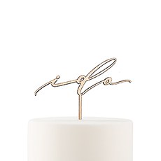 NATURAL WOOD CAKE TOPPER - I DO - AyaZay Wedding Shoppe