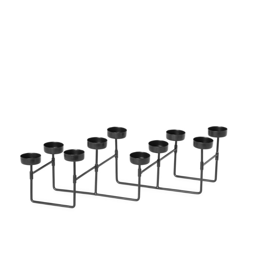 Folding candelabra candle holder