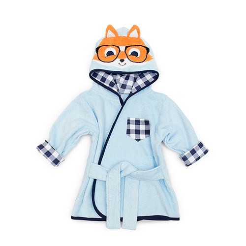 ANIMAL FACE HOODED BATHROBE - HIPSTER FOX - AyaZay Wedding Shoppe