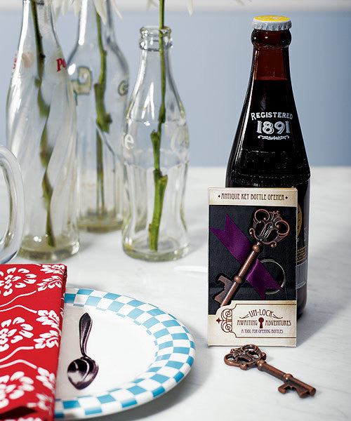 ANTIQUE STYLE KEY BOTTLE OPENER IN GIFT PACKAGING - AyaZay Wedding Shoppe