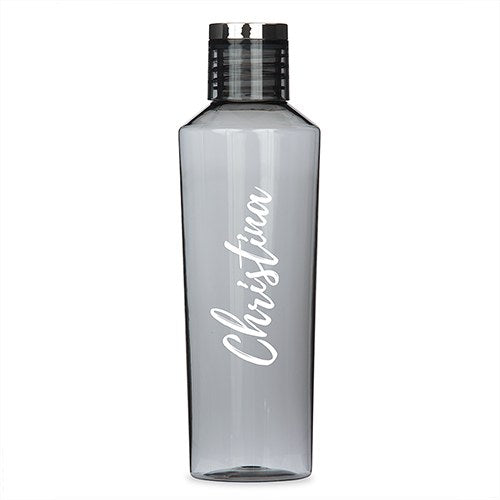 PERSONALIZED PLASTIC WATER BOTTLE - CALLIGRAPHY PRINT (4 colours) - AyaZay Wedding Shoppe