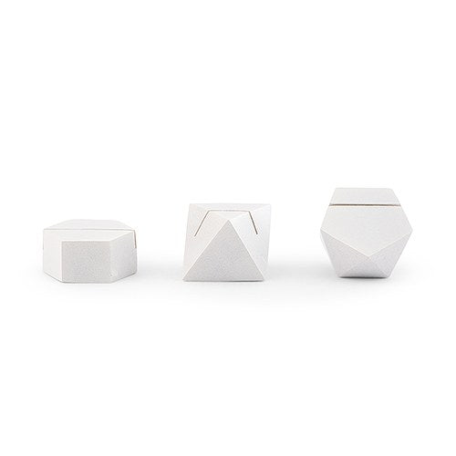 WHITE GEOMETRIC CARD HOLDER (6/pkg) - AyaZay Wedding Shoppe