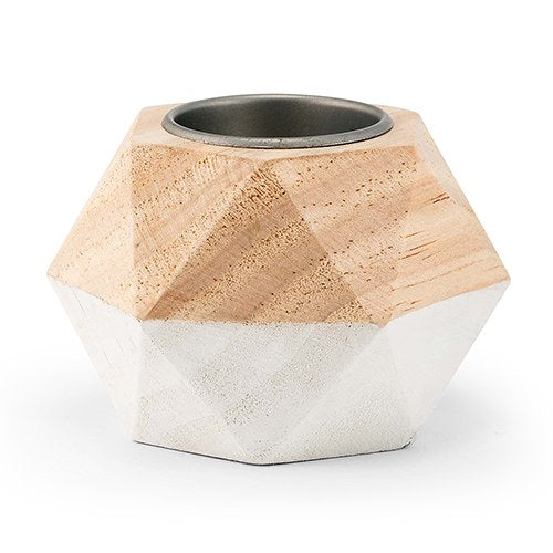 GEOMETRIC WOODEN TEALIGHT HOLDER (4/pkg) - AyaZay Wedding Shoppe