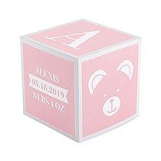 KEEPSAKE BABY BLOCK - LIGHT PINK - AyaZay Wedding Shoppe