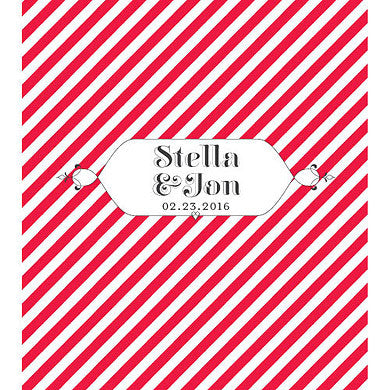 "CANDY STRIPE" PERSONALIZED LIP BALMS (12/pkg) - AyaZay Wedding Shoppe