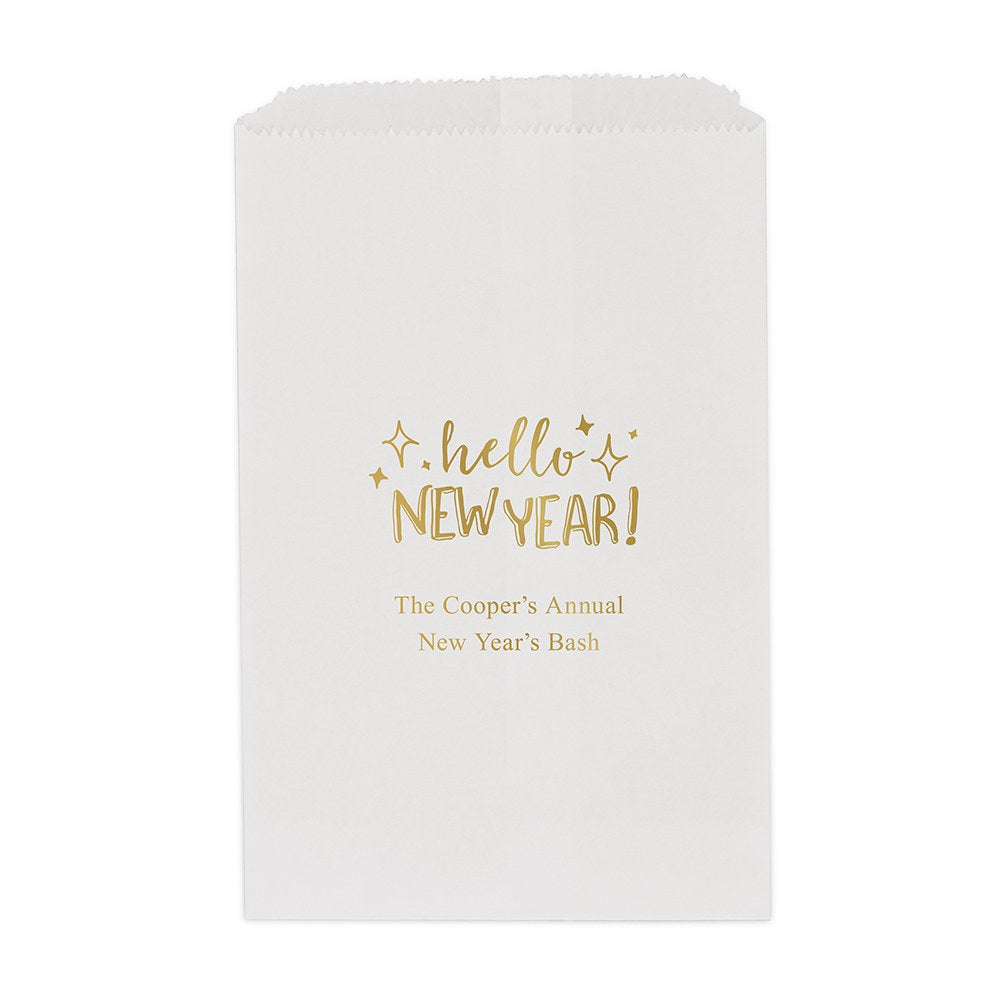 HELLO NEW YEAR FLAT POCKET STYLE GOODIE BAG - AyaZay Wedding Shoppe
