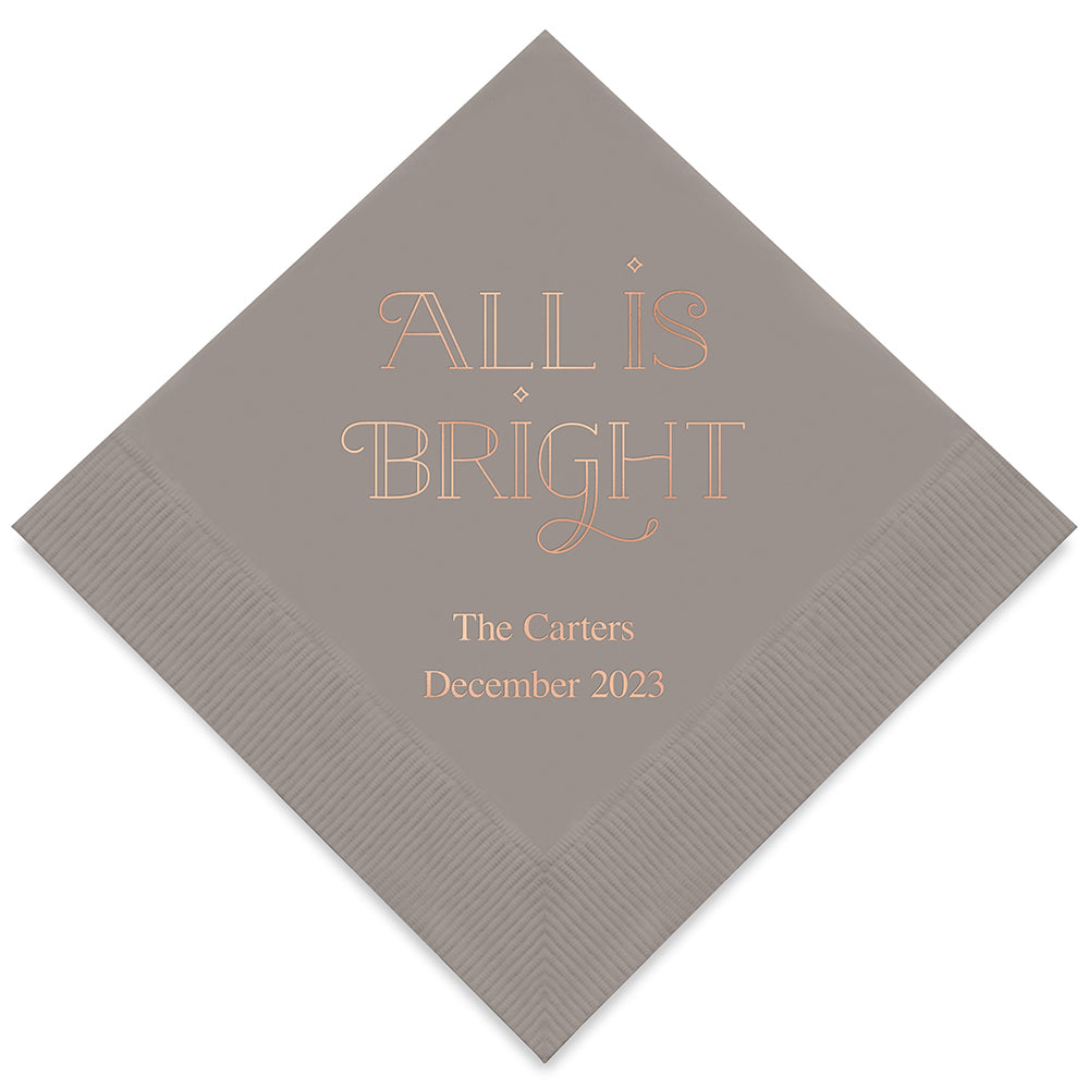 ALL IS BRIGHT PRINTED NAPKINS (50/pkg)
