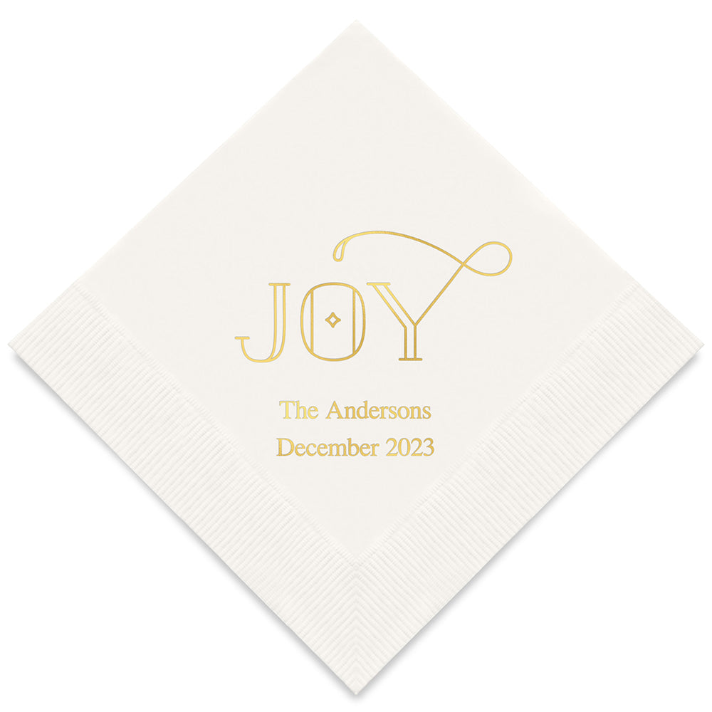 JOY PRINTED NAPKINS (50/pkg) - AyaZay Wedding Shoppe