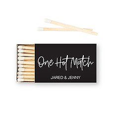 CUSTOM MATCHBOX WEDDING FAVOUR - ONE HOT MATCH - AyaZay Wedding Shoppe